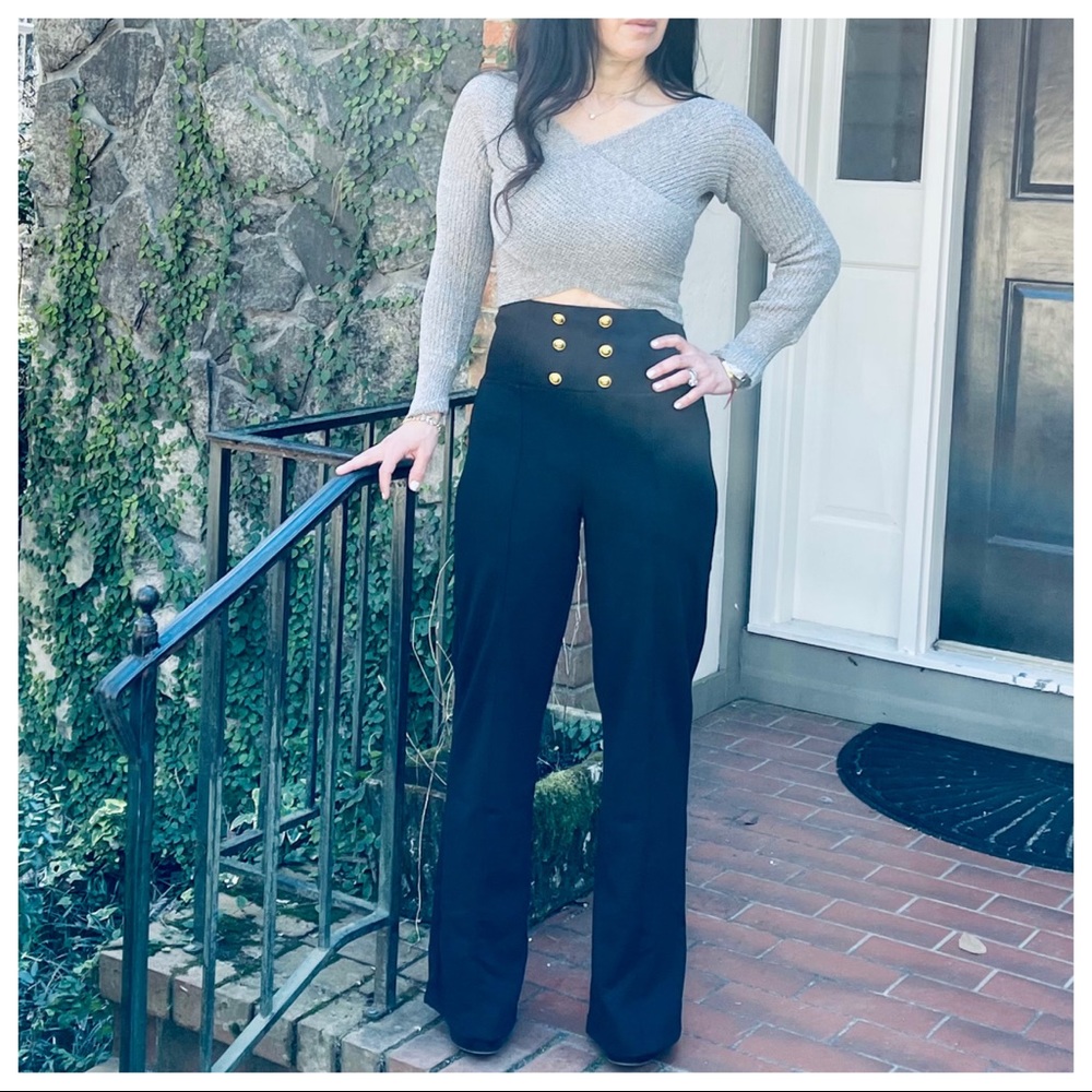 ✨SALE✨Chic black wide leg sailor style pants - Picture 11 of 11